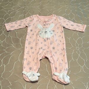 Carters - Pink Bunny Print Baby One Piece